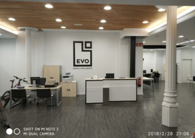 Reforma de local comercial EVO Banco en Valencia