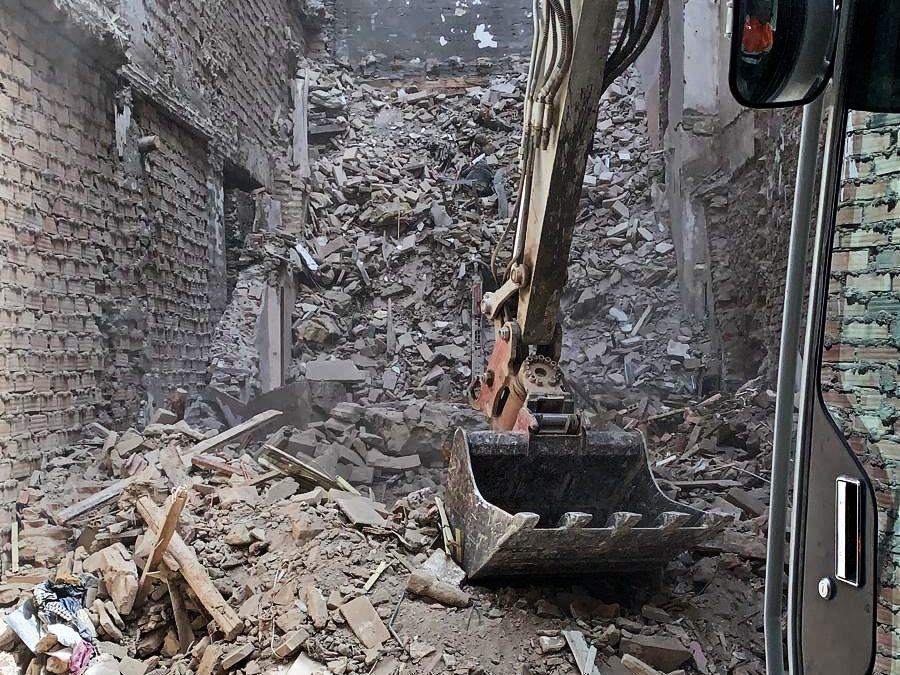 Demolición de edificio en Granada