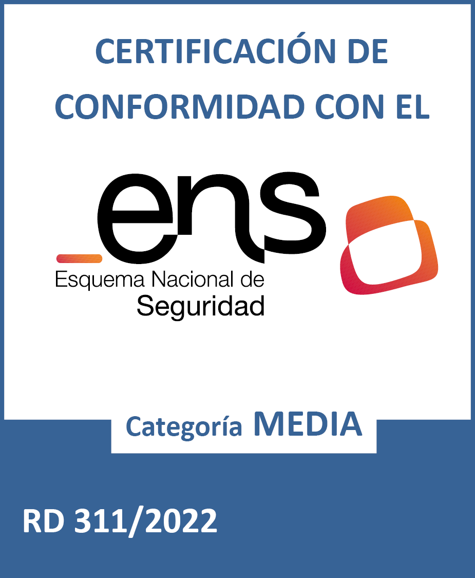 distintivo ens certificacion MEDIA RD311 2022